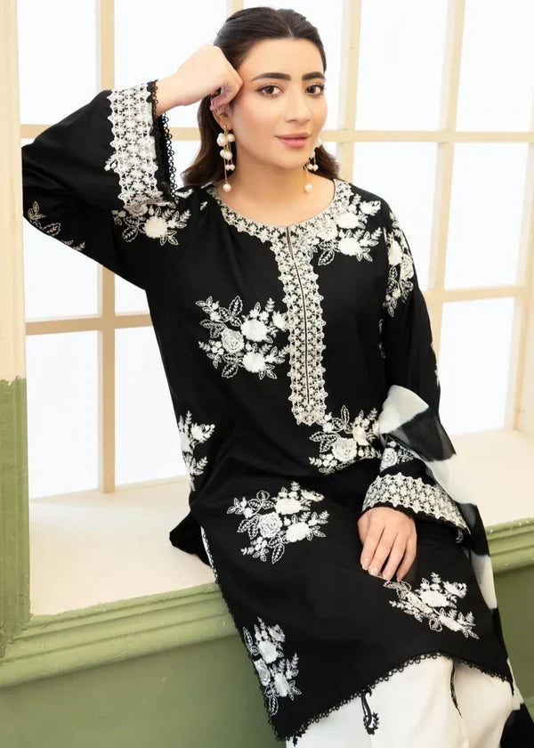 Zara Shahjahan - Unstitched Embroidered Dhanak – 3 PC