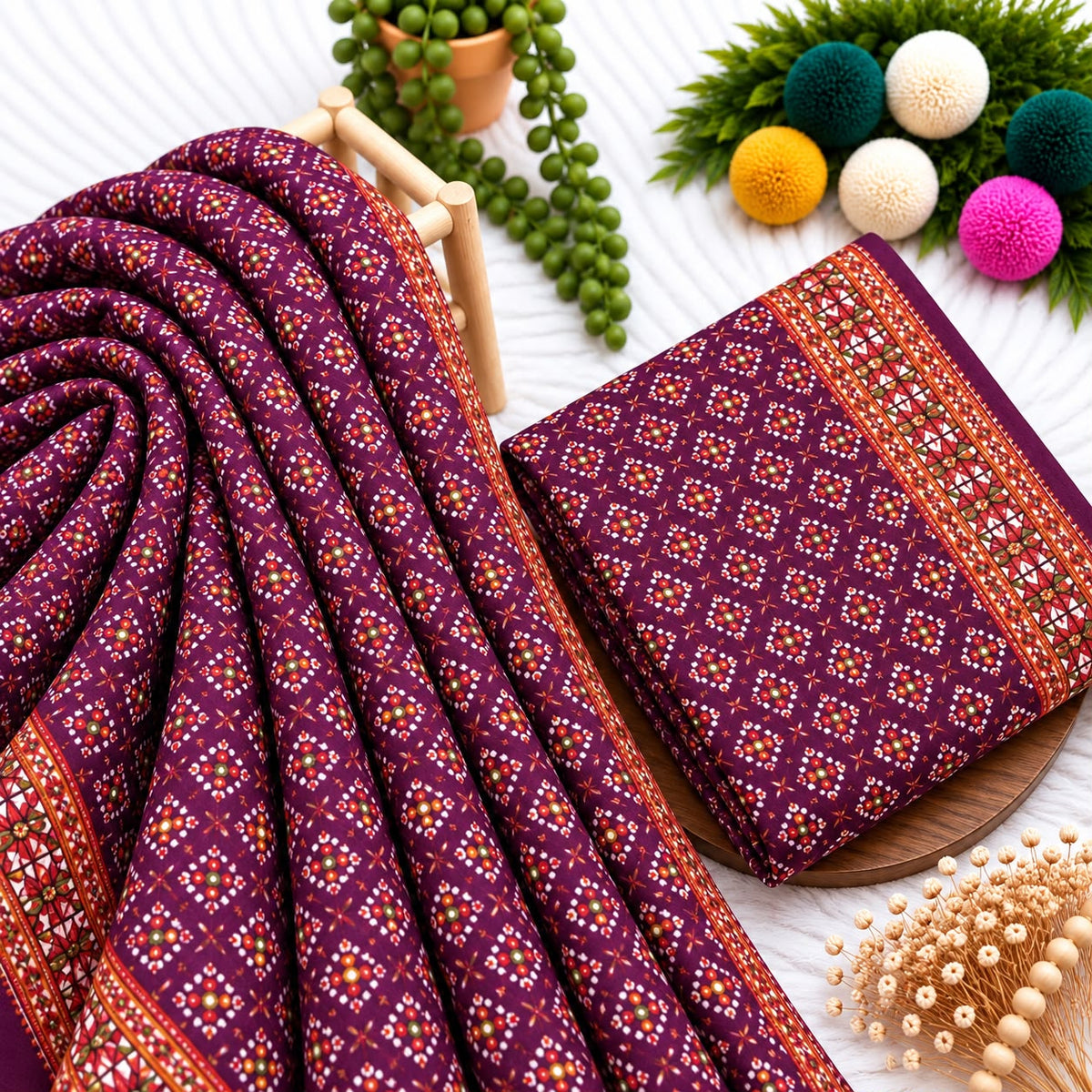 Unstitched Digital Printed Linen - 2PC
