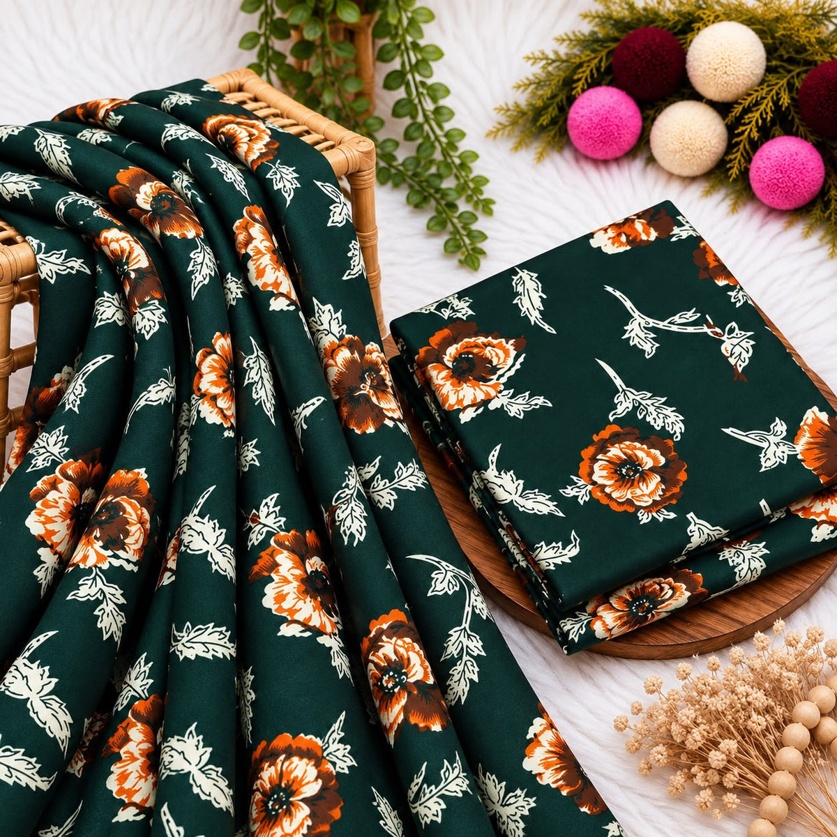 Unstitched Digital Printed Linen - 2PC