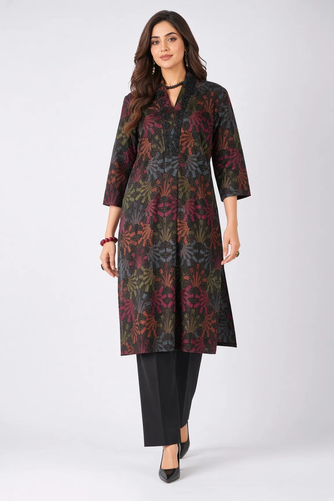 Rania - Unstitched Embroidered Dhanak – 2 PC