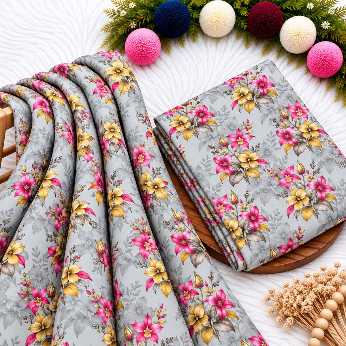 Unstitched Digital Printed Linen - 2PC