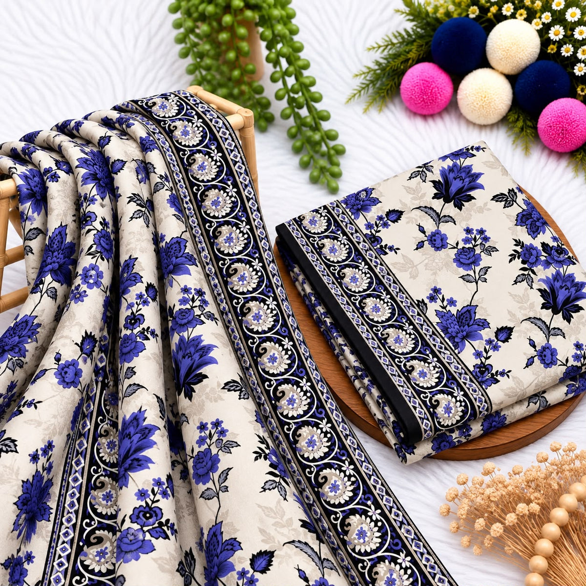 Unstitched Digital Printed Linen - 2PC