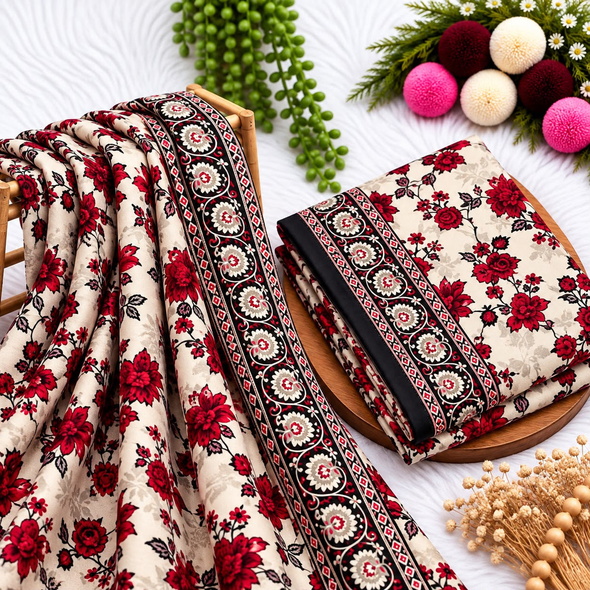 Unstitched Digital Printed Linen - 2PC
