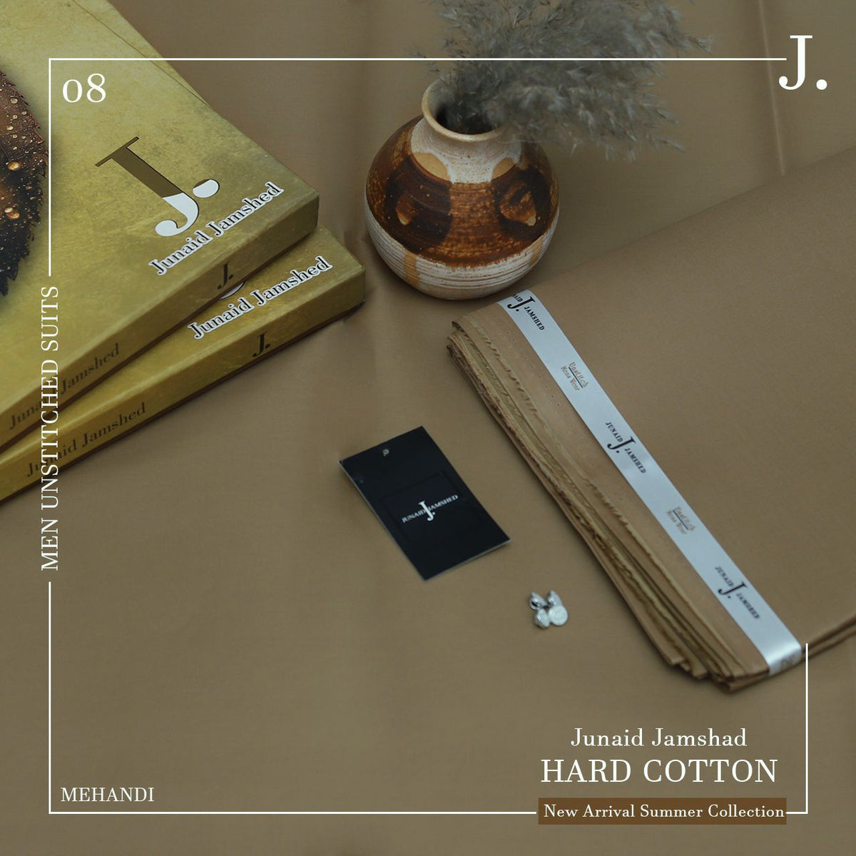 Junaid Jamshed Hard Cotton Men Unstitched Suit