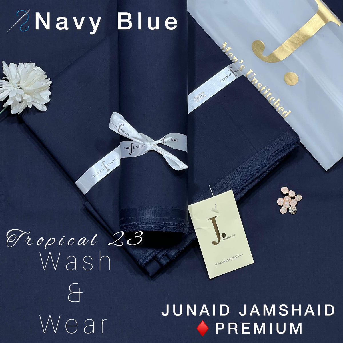 Junaid Jamshed Wash & Wear Men Unstitched Suit