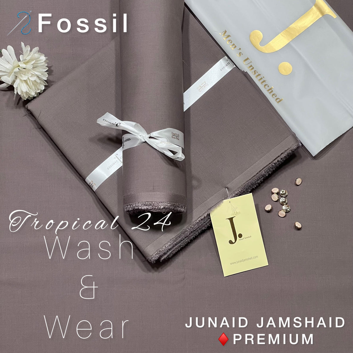 Junaid Jamshed Wash & Wear Men Unstitched Suit