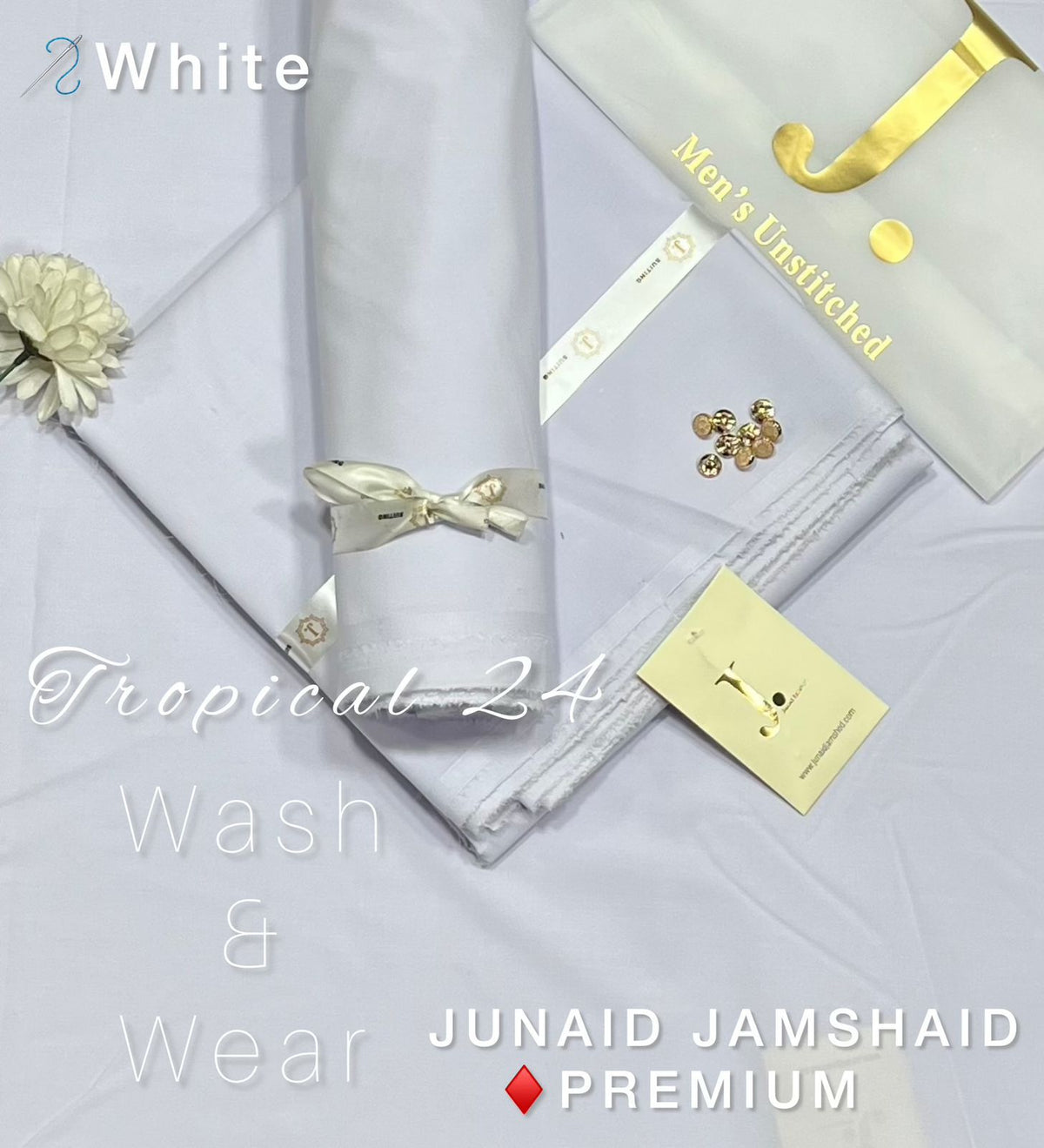 Junaid Jamshed Wash & Wear Men Unstitched Suit