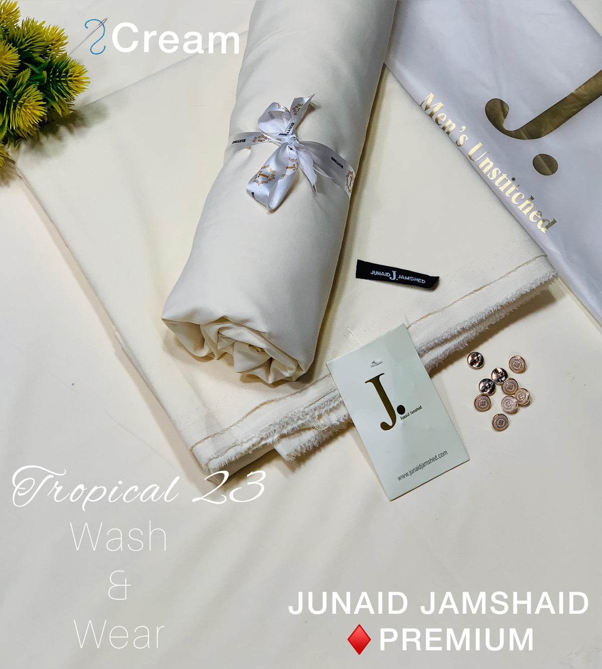 Junaid Jamshed Wash & Wear Men Unstitched Suit