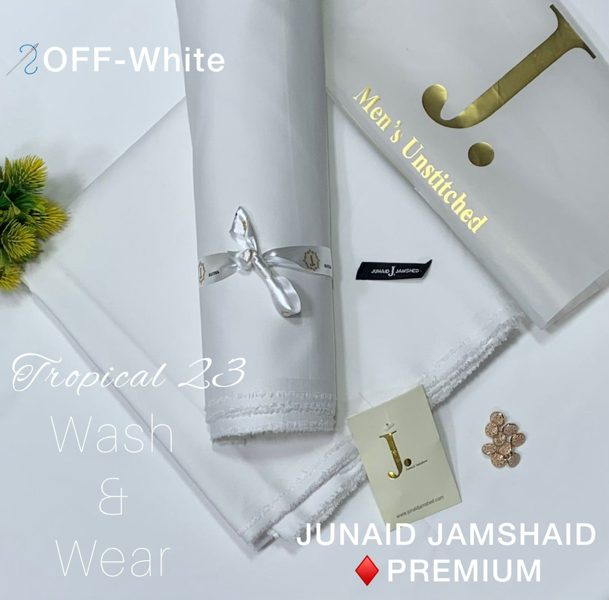 Junaid Jamshed Wash & Wear Men Unstitched Suit