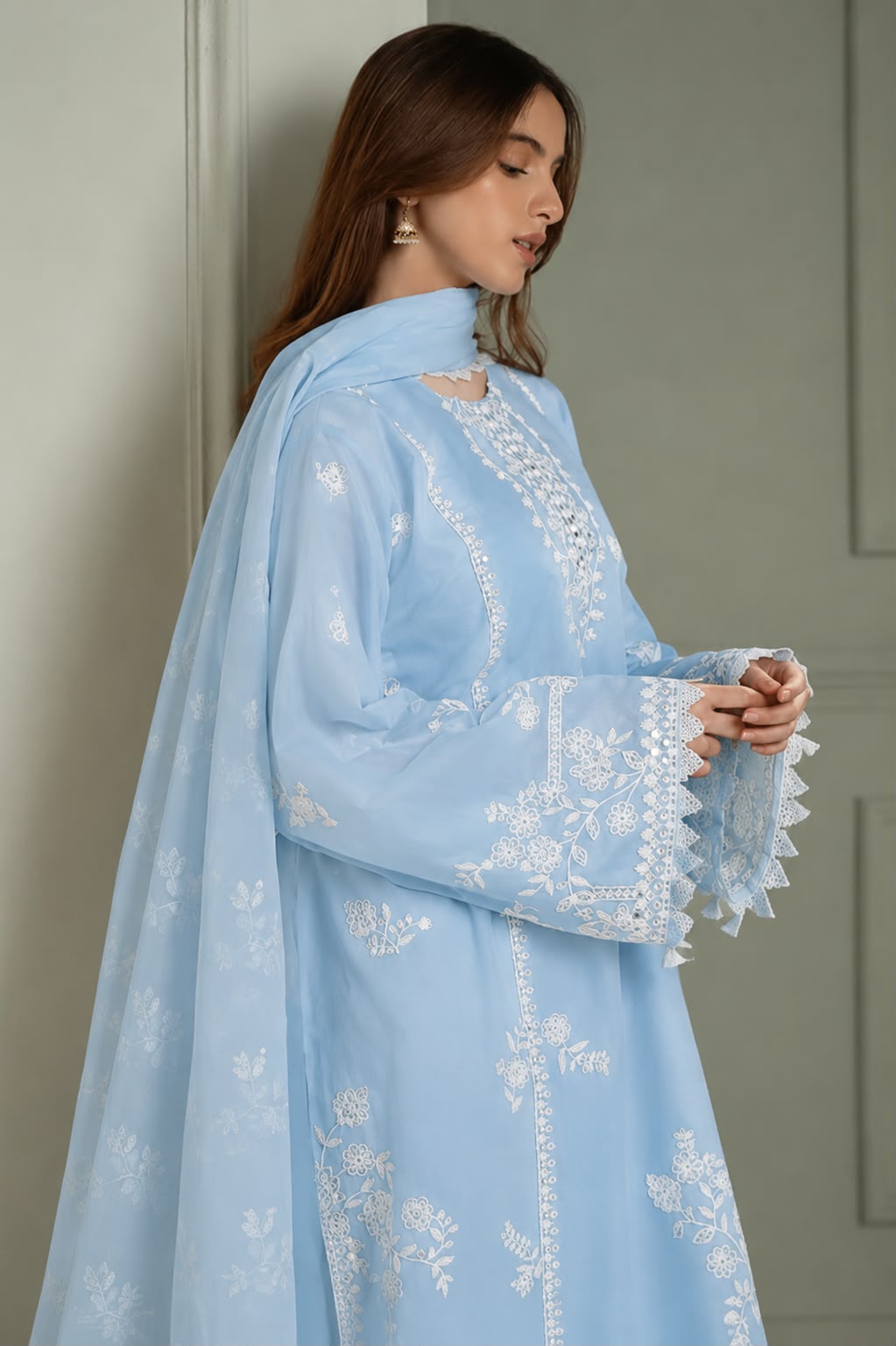 Unstitched Embroidered Lawn 3 - PC