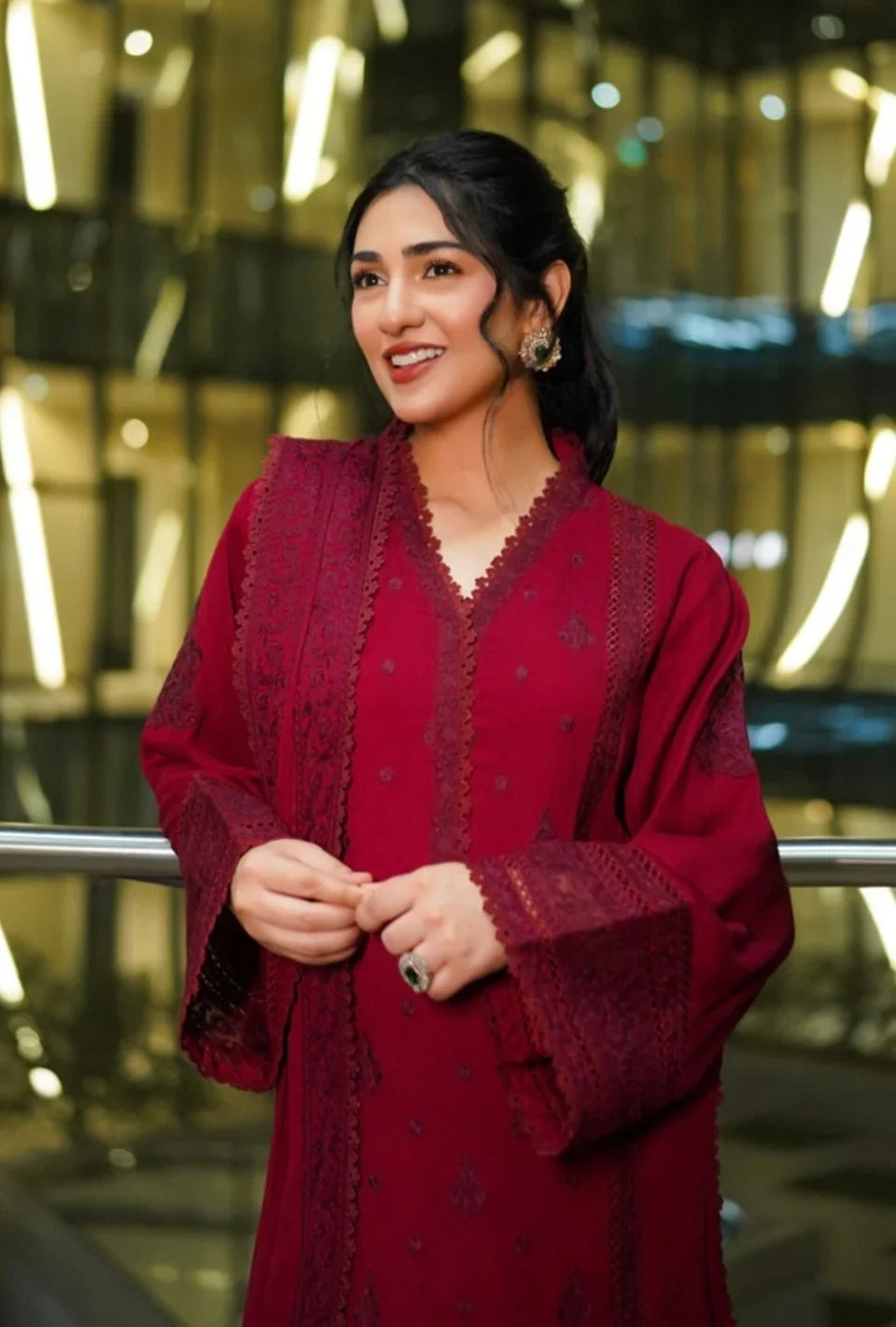 Sara Kahn - Unstitched Embroidered Dhanak – 3 PC