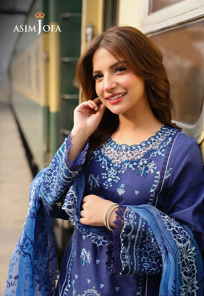 Asim Jofa - Unstitched Embroidered Dhanak – 3 PC