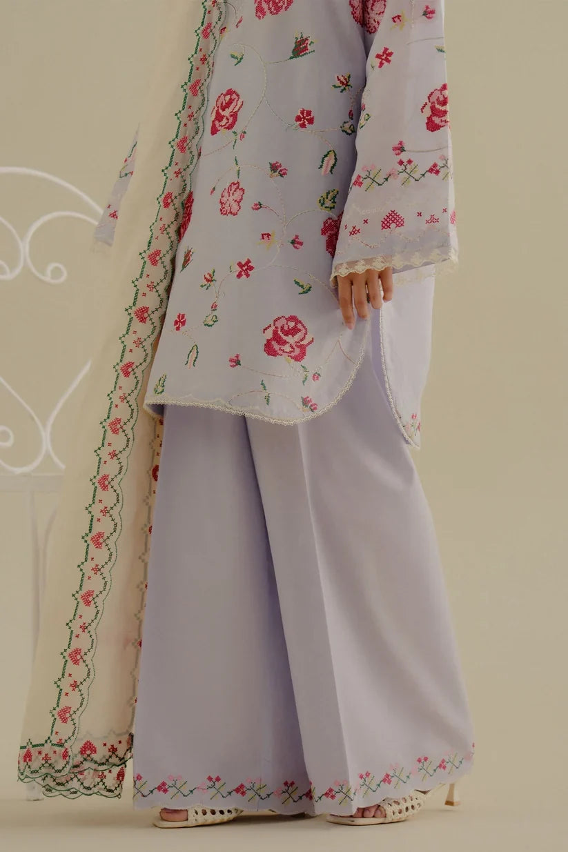 Coco by Zara - Unstitched Embroidered Dhanak – 3 PC