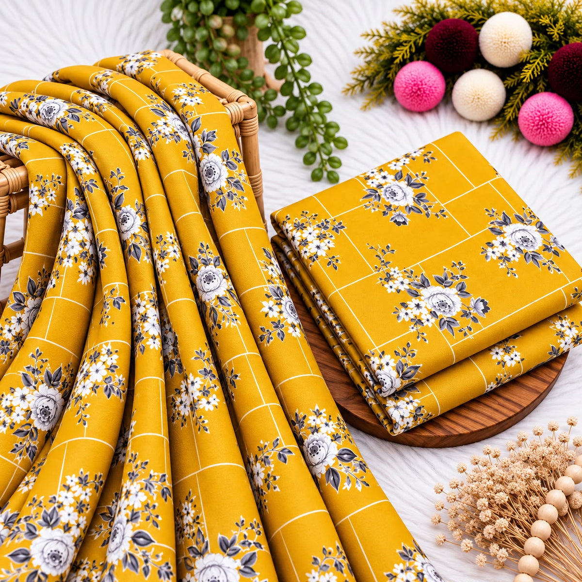 Unstitched Digital Printed Linen - 2PC