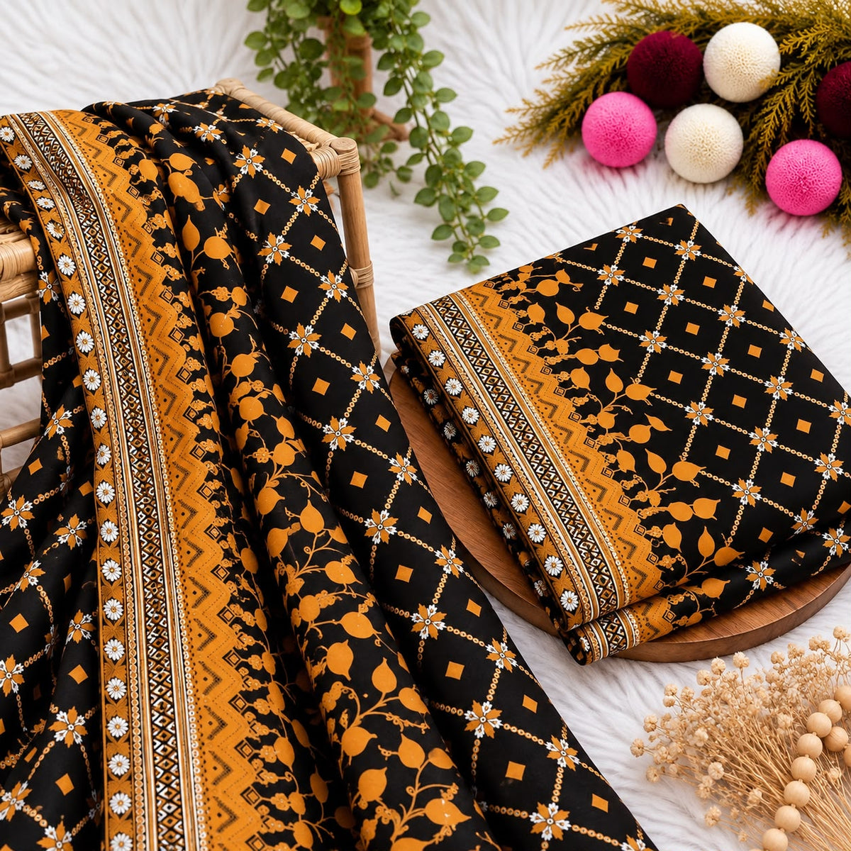 Unstitched Digital Printed Linen - 2PC