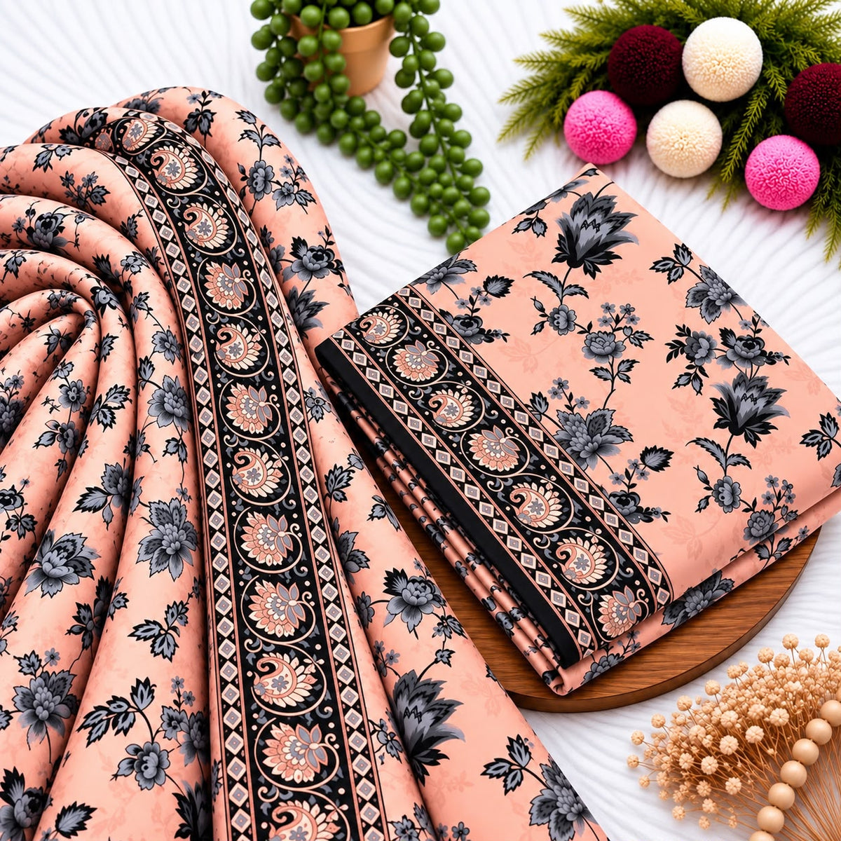 Unstitched Digital Printed Linen - 2PC