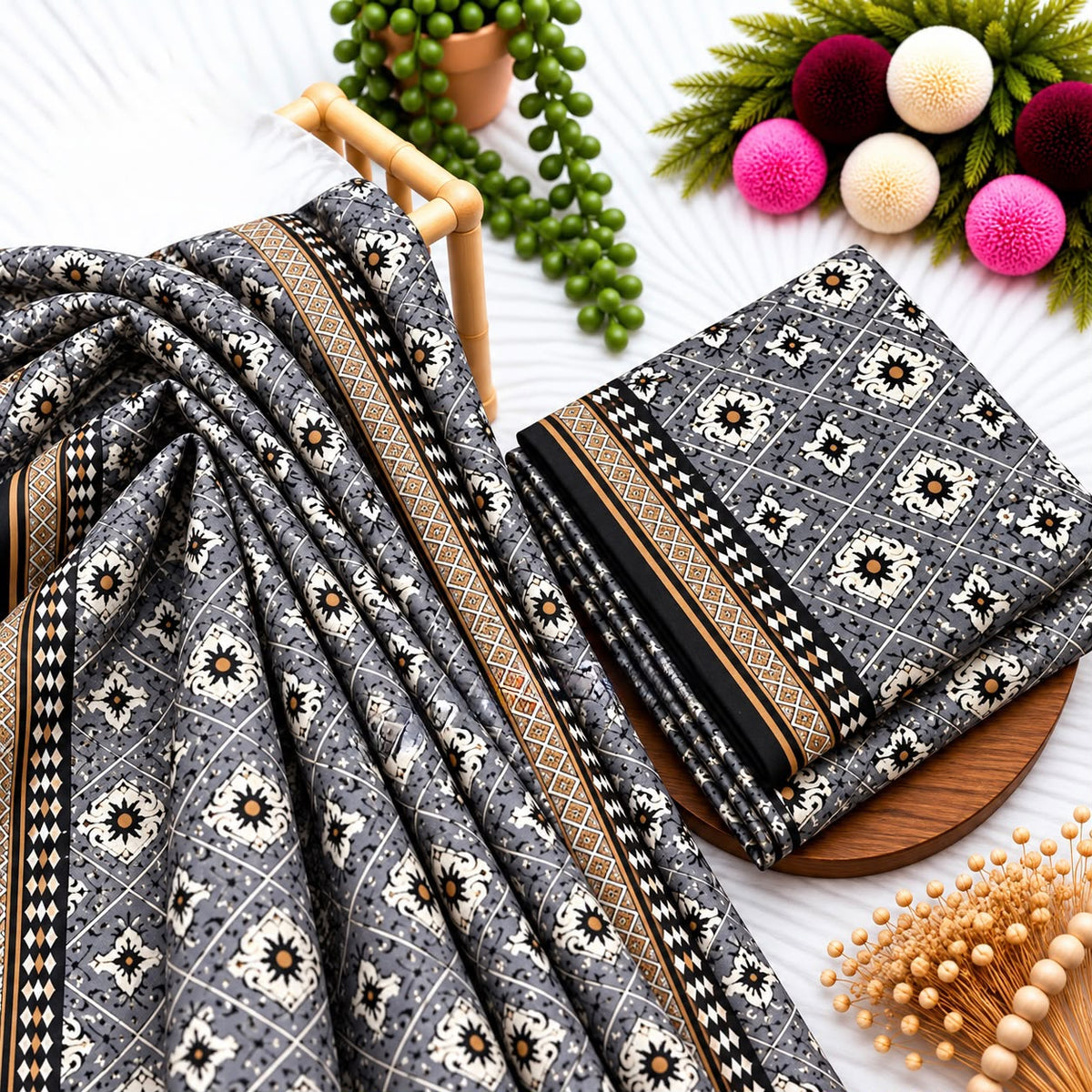 Unstitched Digital Printed Linen - 2PC