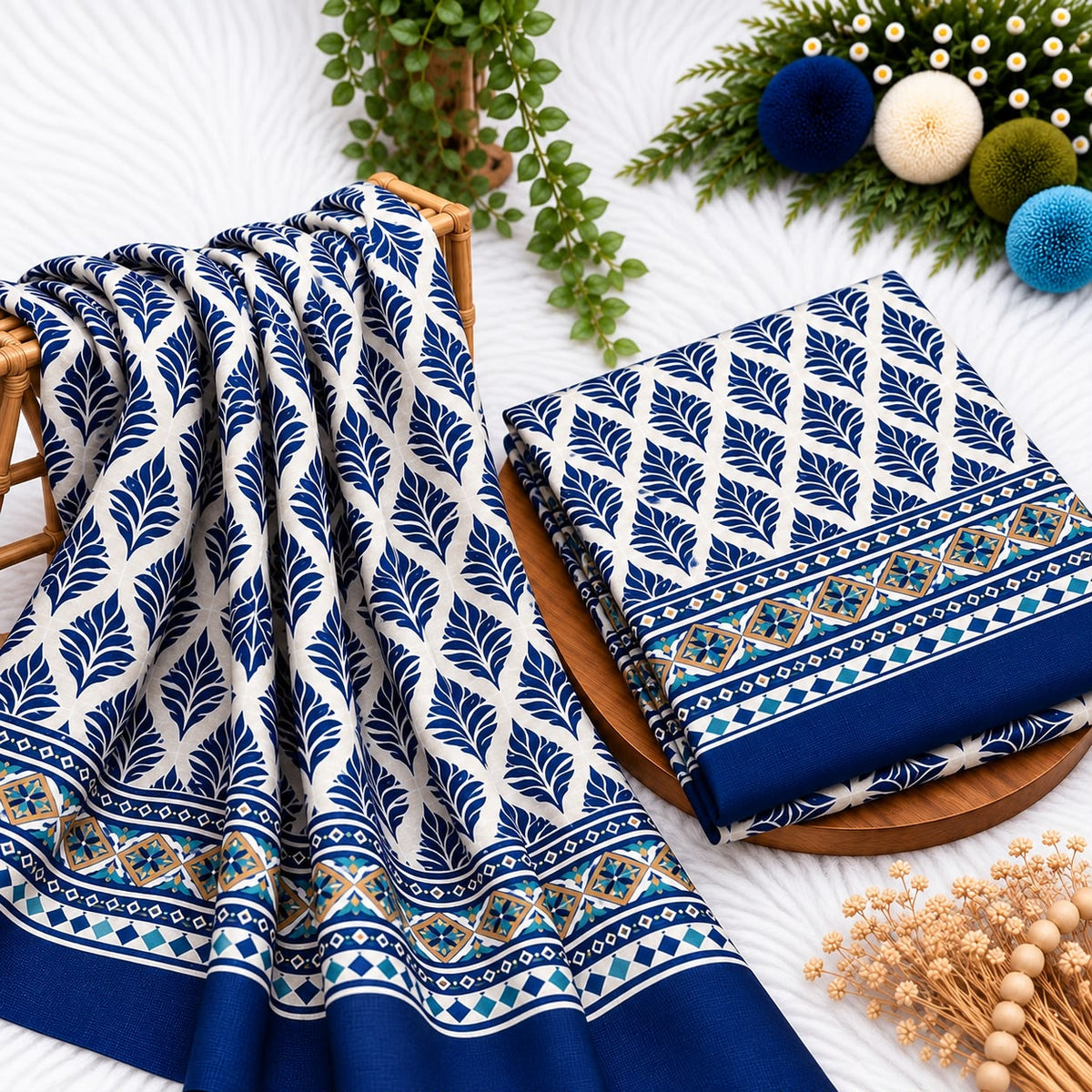 Unstitched Digital Printed Linen - 2PC
