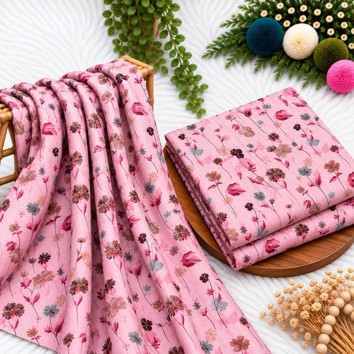 Unstitched Digital Printed Linen - 2PC