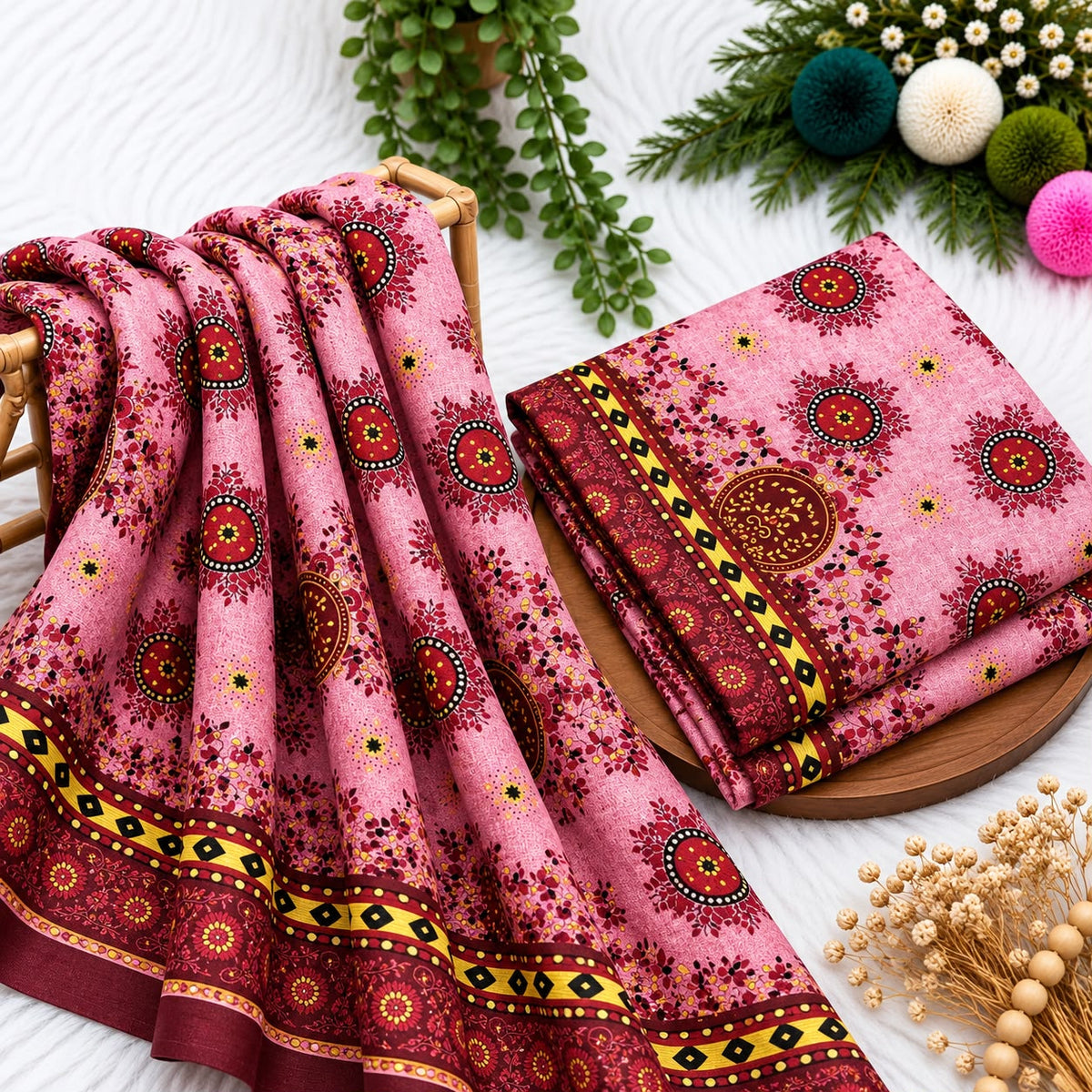 Unstitched Digital Printed Linen - 2PC