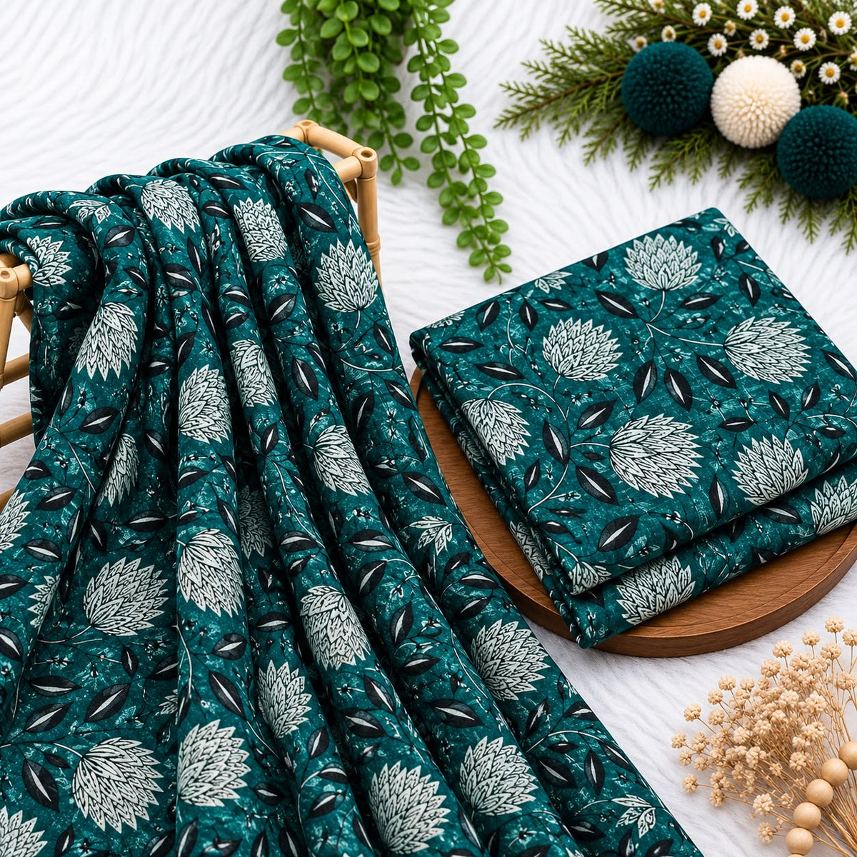 Unstitched Digital Printed Linen - 2PC
