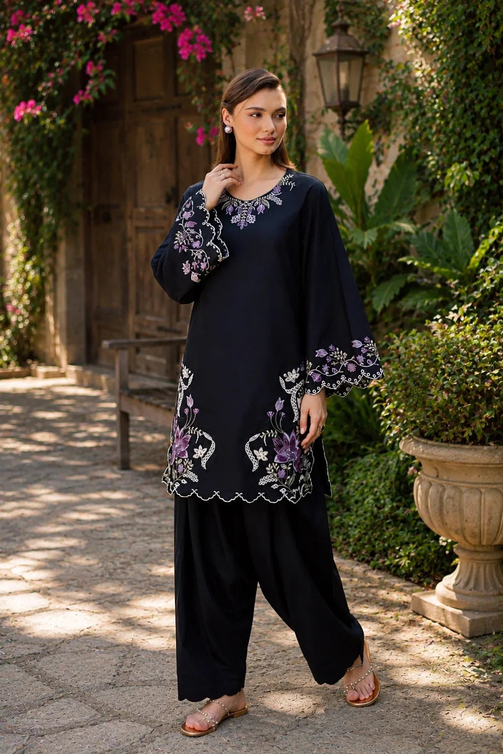 Ethnic - Unstitched Embroidered Dhanak – 2 PC