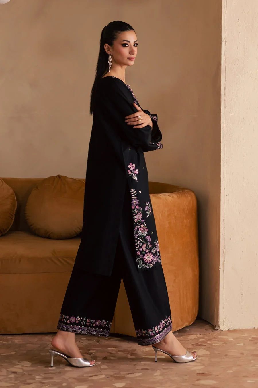 Noore - Unstitched Embroidered Dhanak – 2 PC