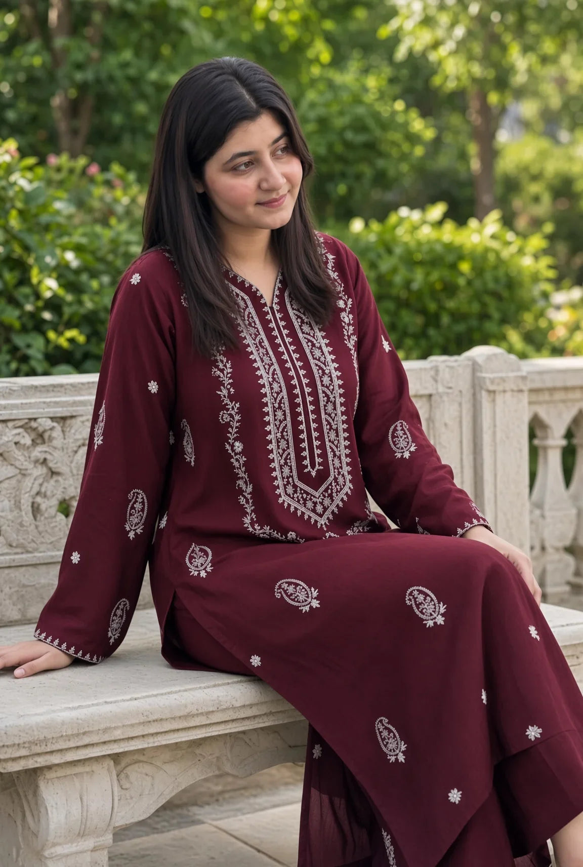 Afsheen - Unstitched Embroidered Dhanak – 2 PC