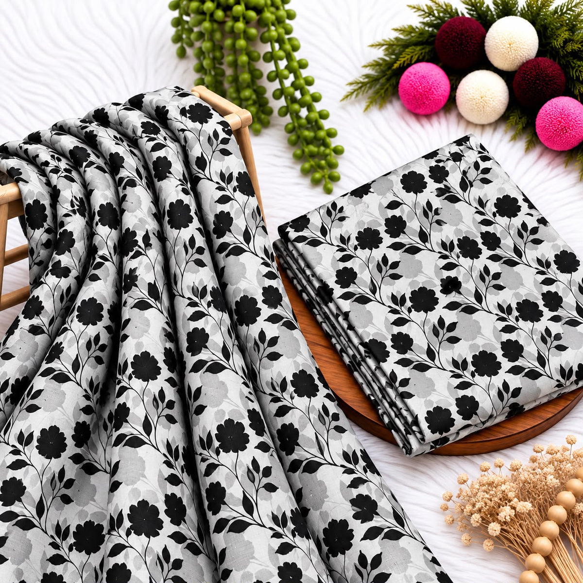 Unstitched Digital Printed Linen - 2PC