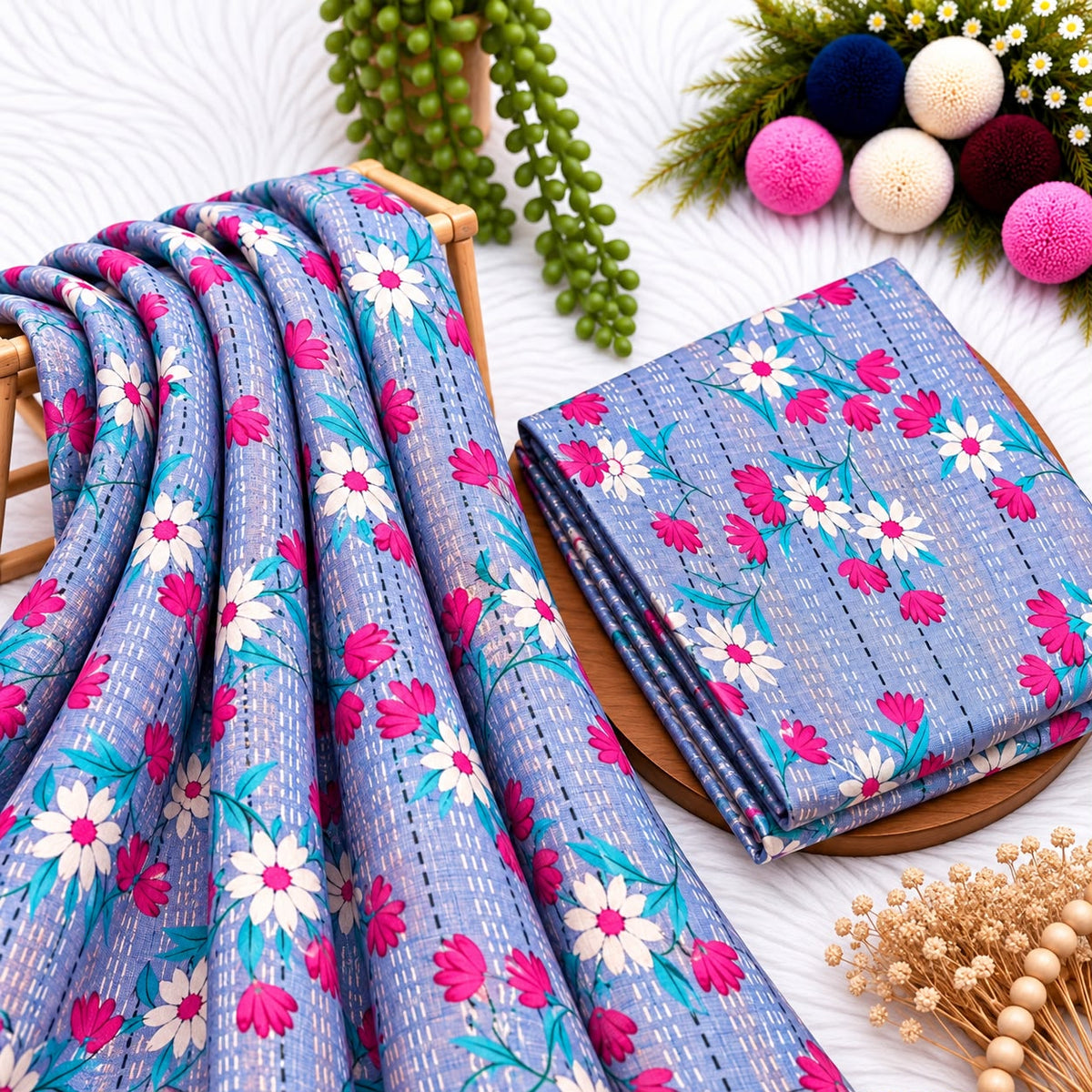 Unstitched Digital Printed Linen - 2PC