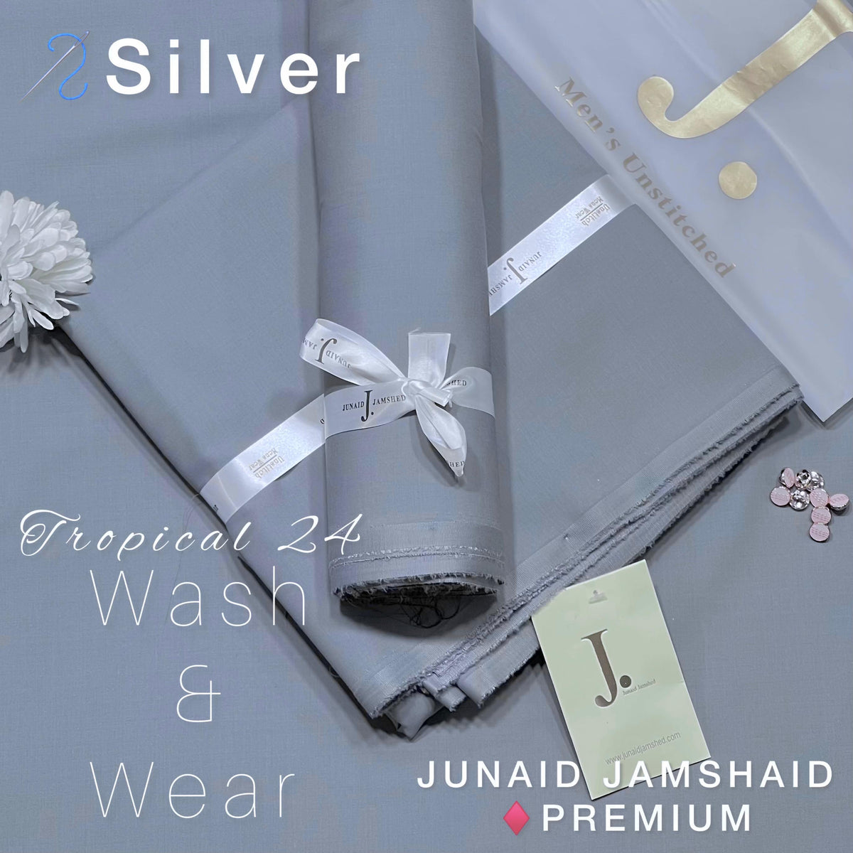 Junaid Jamshed Wash & Wear Men Unstitched Suit