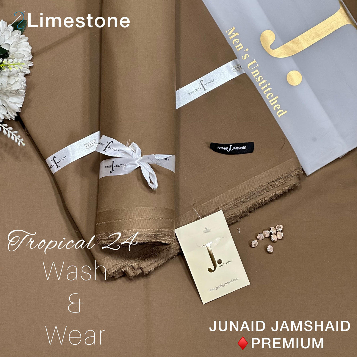 Junaid Jamshed Wash & Wear Men Unstitched Suit