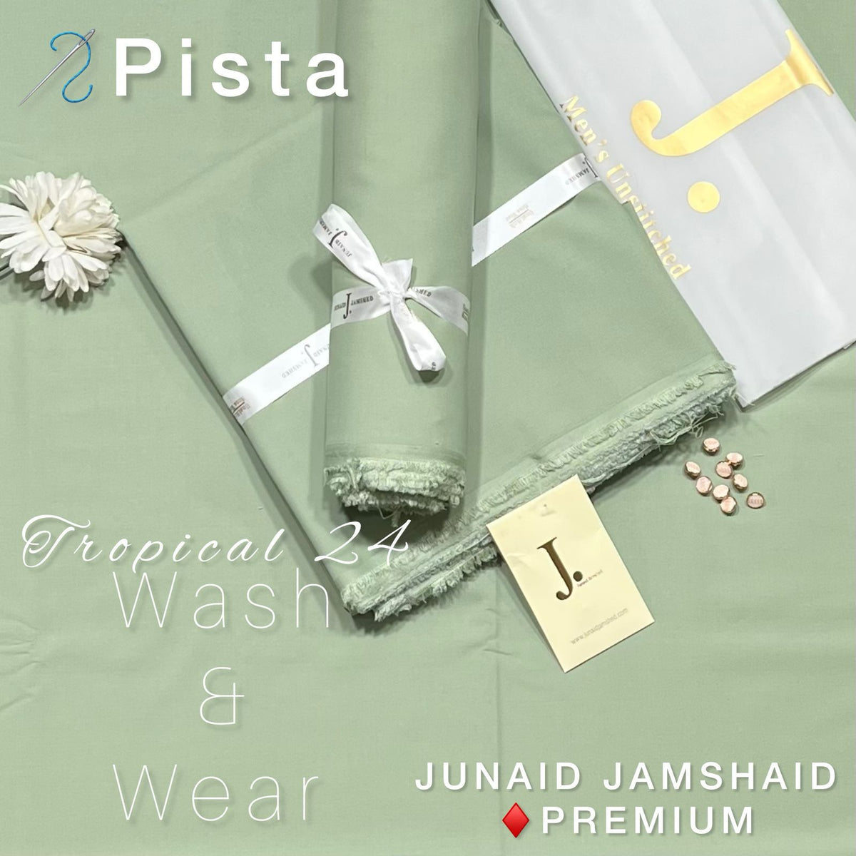 Junaid Jamshed Wash & Wear Men Unstitched Suit