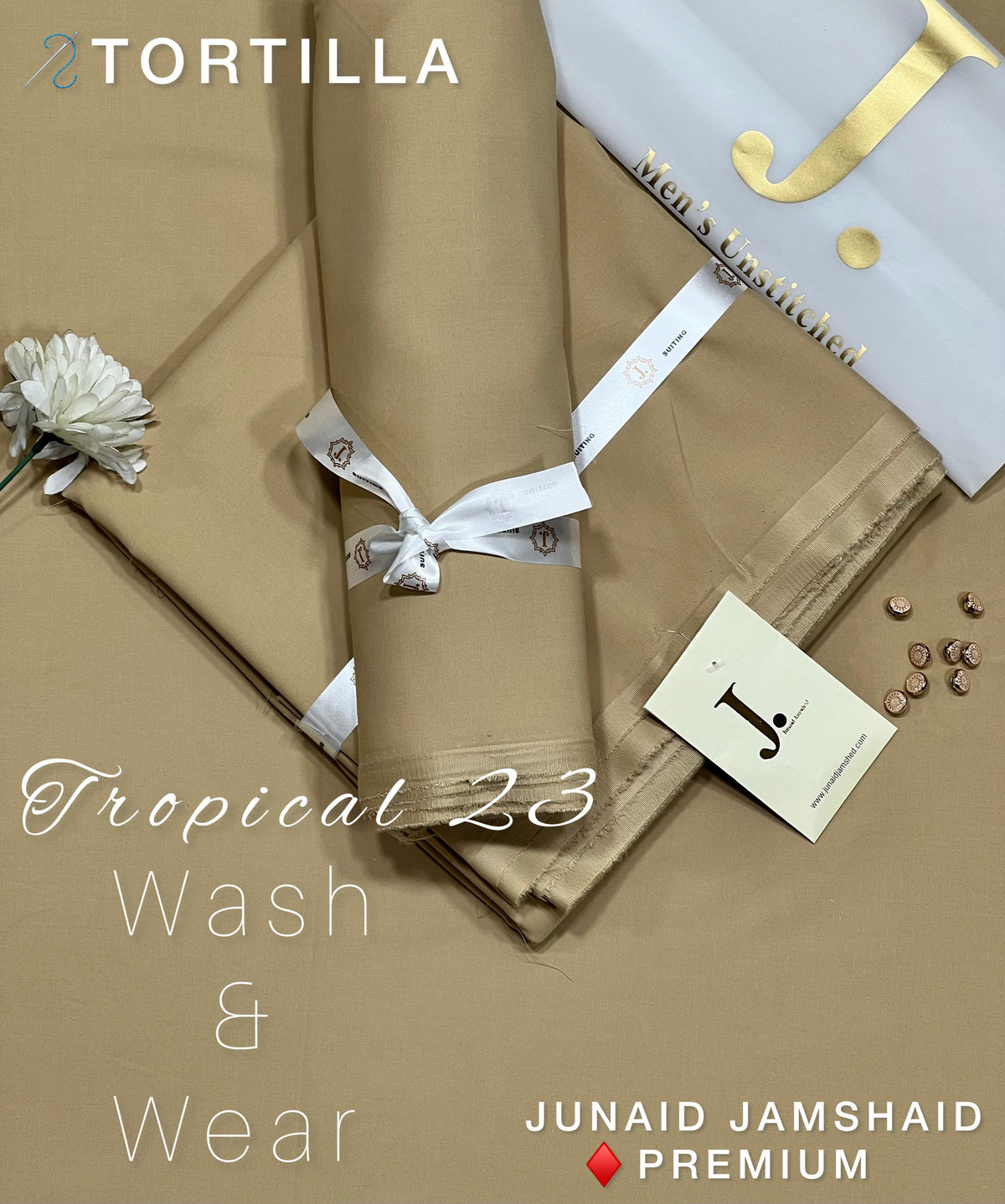 Junaid Jamshed Wash & Wear Men Unstitched Suit