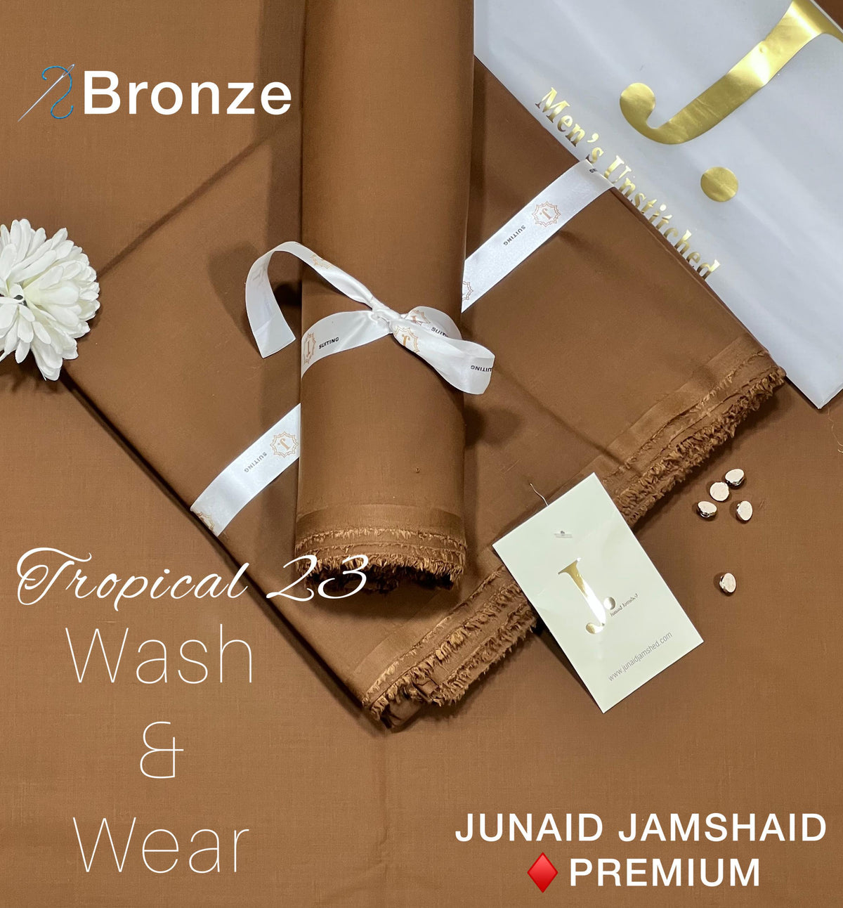 Junaid Jamshed Wash & Wear Men Unstitched Suit
