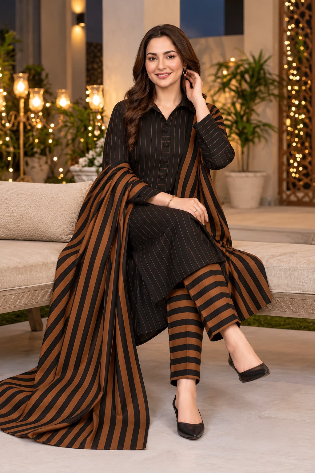 Unstitched Multani Self Lining Khaddar – 3 PC