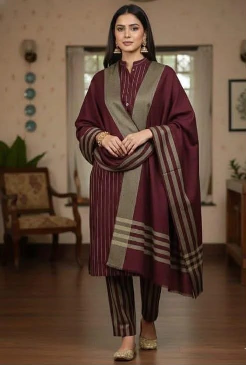 Unstitched Multani Self Lining Khaddar – 3 PC