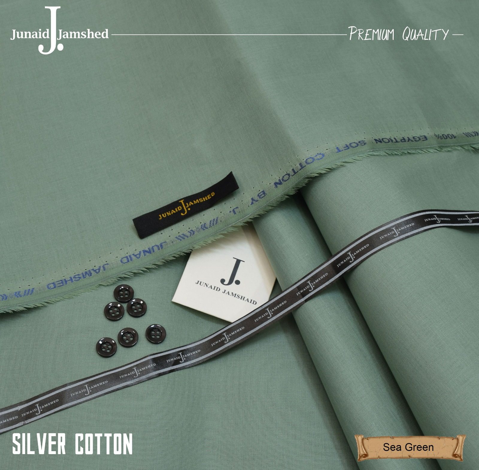 junaid jamshed silver cotton