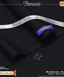 bareeze soft cotton solid black