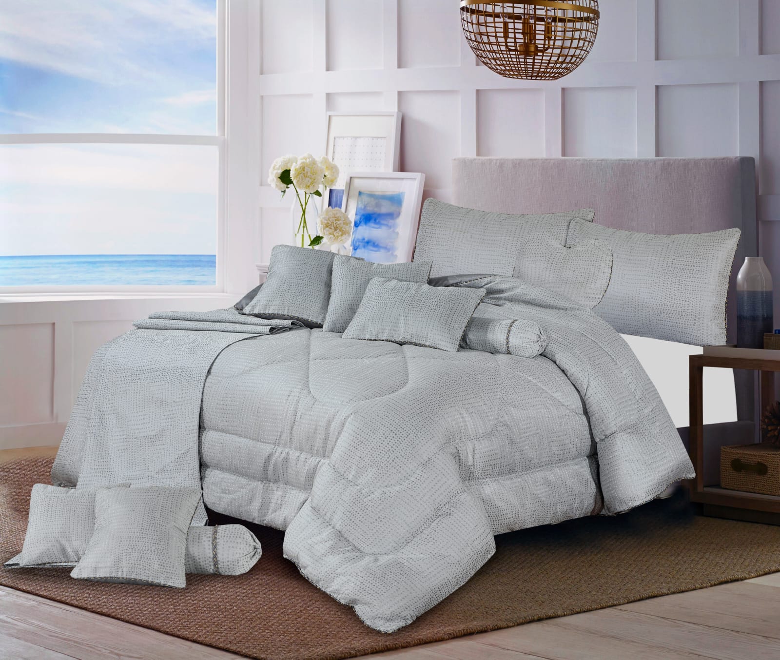 Diamond Plus Comforter Quilt Set 14 PCS