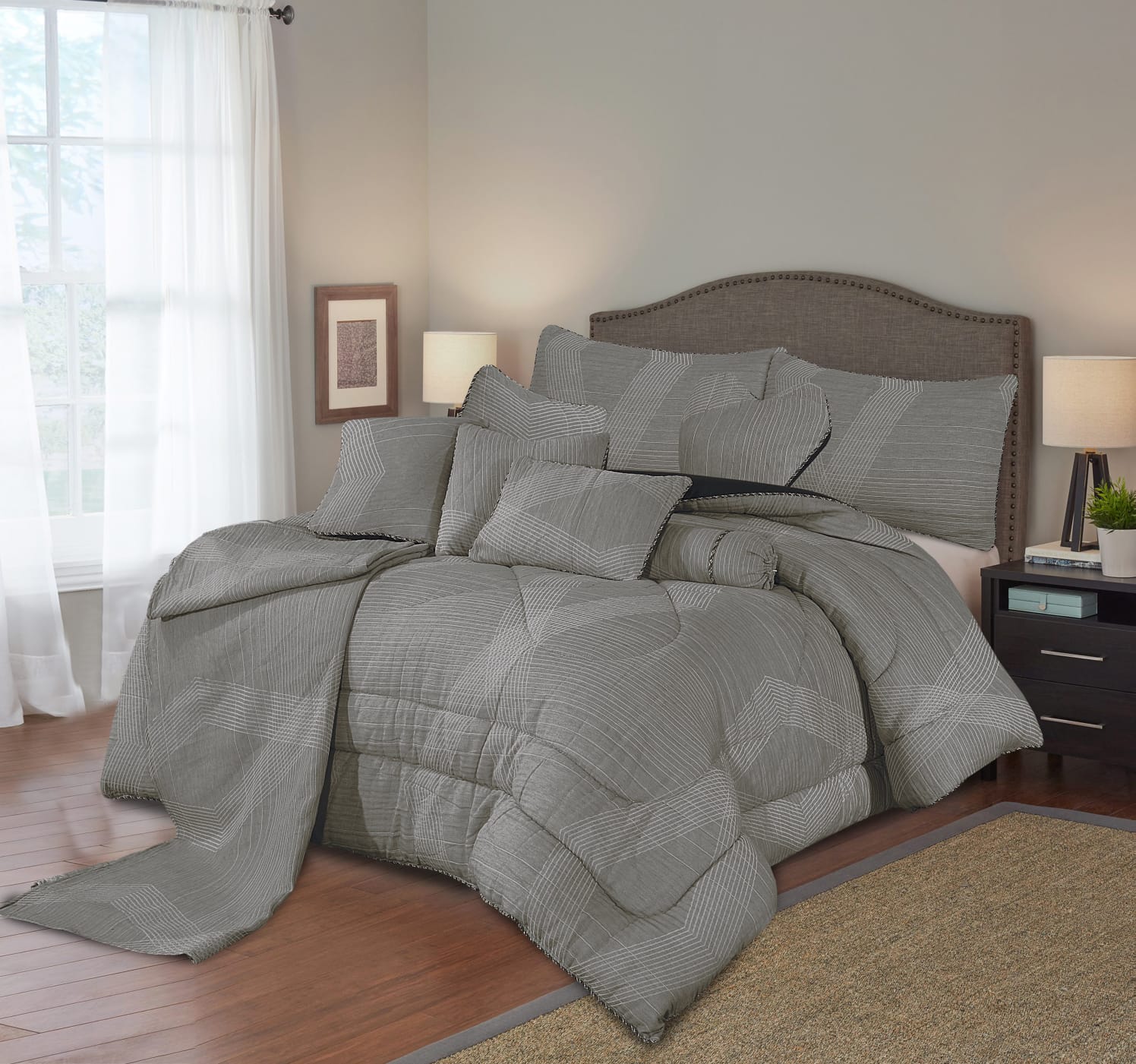 Diamond Plus Comforter Quilt Set 14 PCS