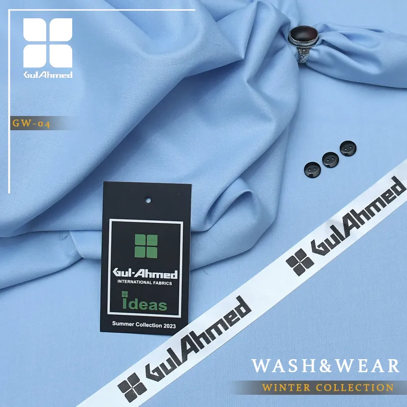 Gul Ahmed Wash & Wear Men Unstitched Suit - Rangeen Fashion
