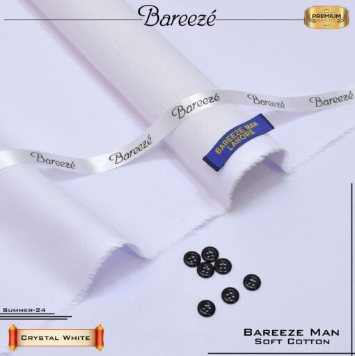 bareeze soft cotton crystal white