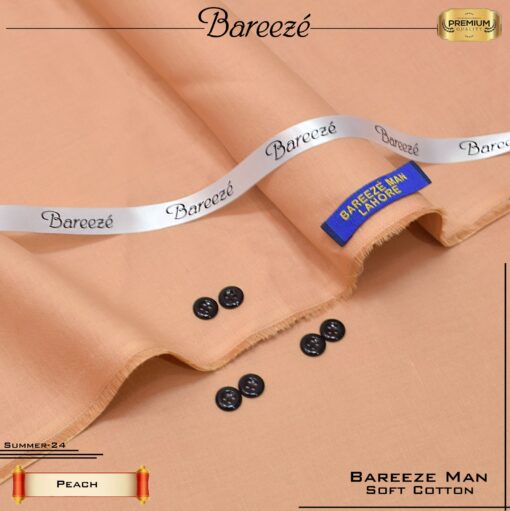 bareeze soft cotton peach