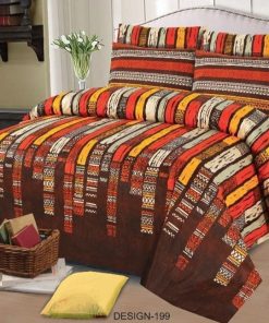 Double Bed / King Size Cotton Bedsheet 3PC