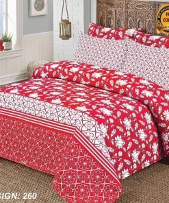 Double Bed / King Size Cotton Bedsheet 3PC