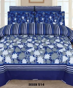 Double Bed / King Size Cotton Bedsheet 3PC