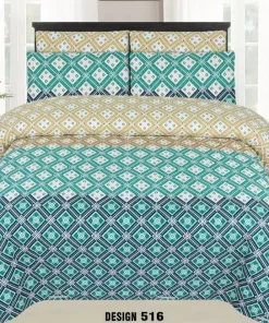 Double Bed / King Size Cotton Bedsheet 3PC