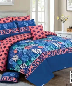 Double Bed / King Size Cotton Bedsheet 3PC