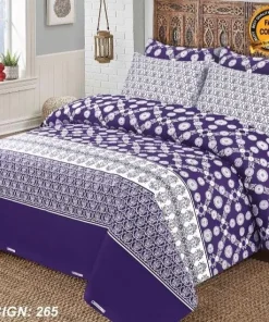 Double Bed / King Size Cotton Bedsheet 3PC